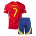 Maillot de foot Espagne Alvaro Morata #7 Domicile vêtements enfant Europe 2024 Manches Courtes (+ pantalon court)